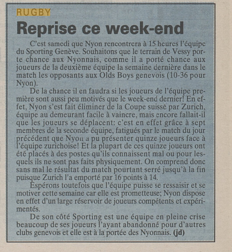 Sporting 21 - Nyon 20